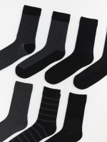 Patterned Men's Ankle Socks 7 Pack - Image 2
