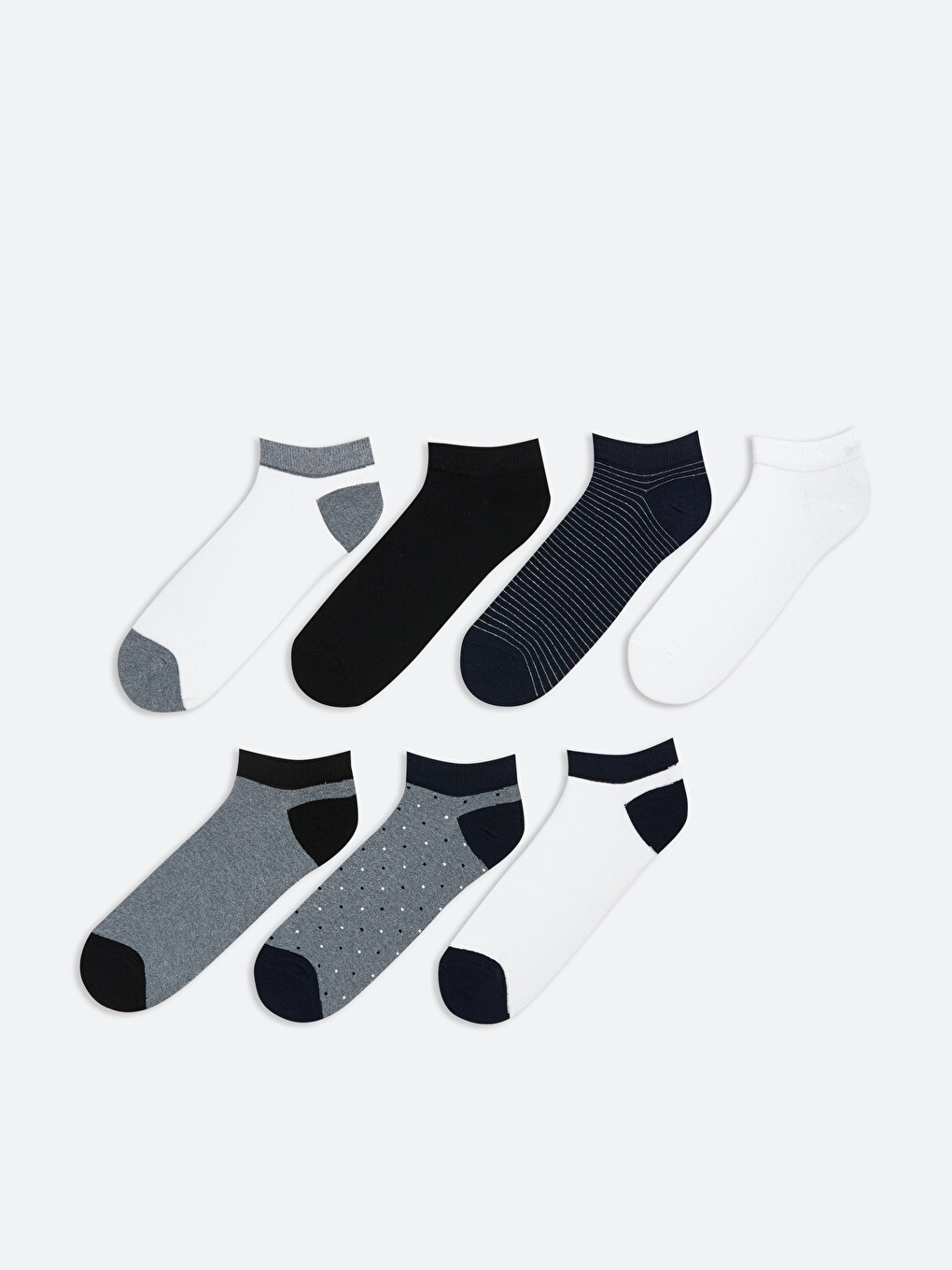 l_20261-s63146z8-k00_a.jpg Patterned Men's Trainer Socks 7 Pack - Image 1
