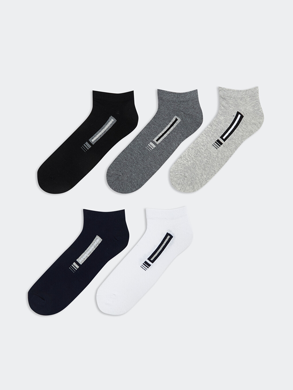 Patterned Men's Trainer Socks 5 Pack