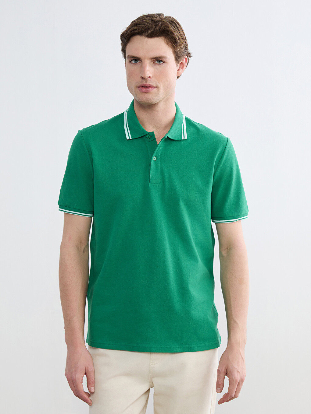 Polo Collar Men's Pique T-Shirt