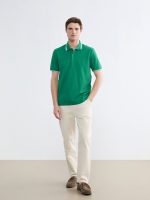 Polo Collar Men's Pique T-Shirt - Image 2