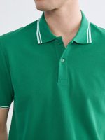 Polo Collar Men's Pique T-Shirt - Image 3