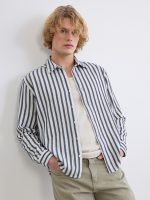 Regular Fit Striped Dobby Men's Shirt