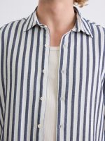 Regular Fit Striped Dobby Men's Shirt - Image 3