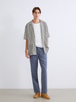 Loose Fit Striped Men's Shirt - Image 2
