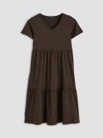 Crew Neck Layered Dress - Image 3