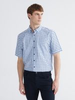 Regular Fit Plaid Oxford Men's Shirt