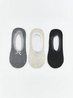 Women's Ballet Socks with Lace Detail and Bow, Set of 3