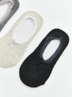 Women's Ballet Socks with Lace Detail and Bow, Set of 3 - Image 2