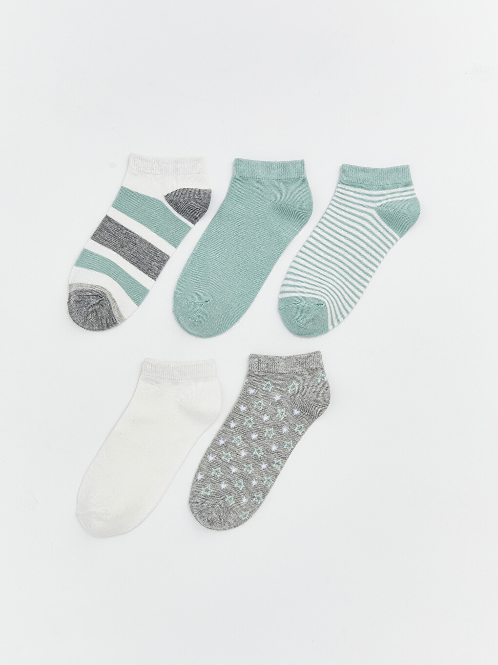 Patterned Women's Trainer Socks 5-Pack