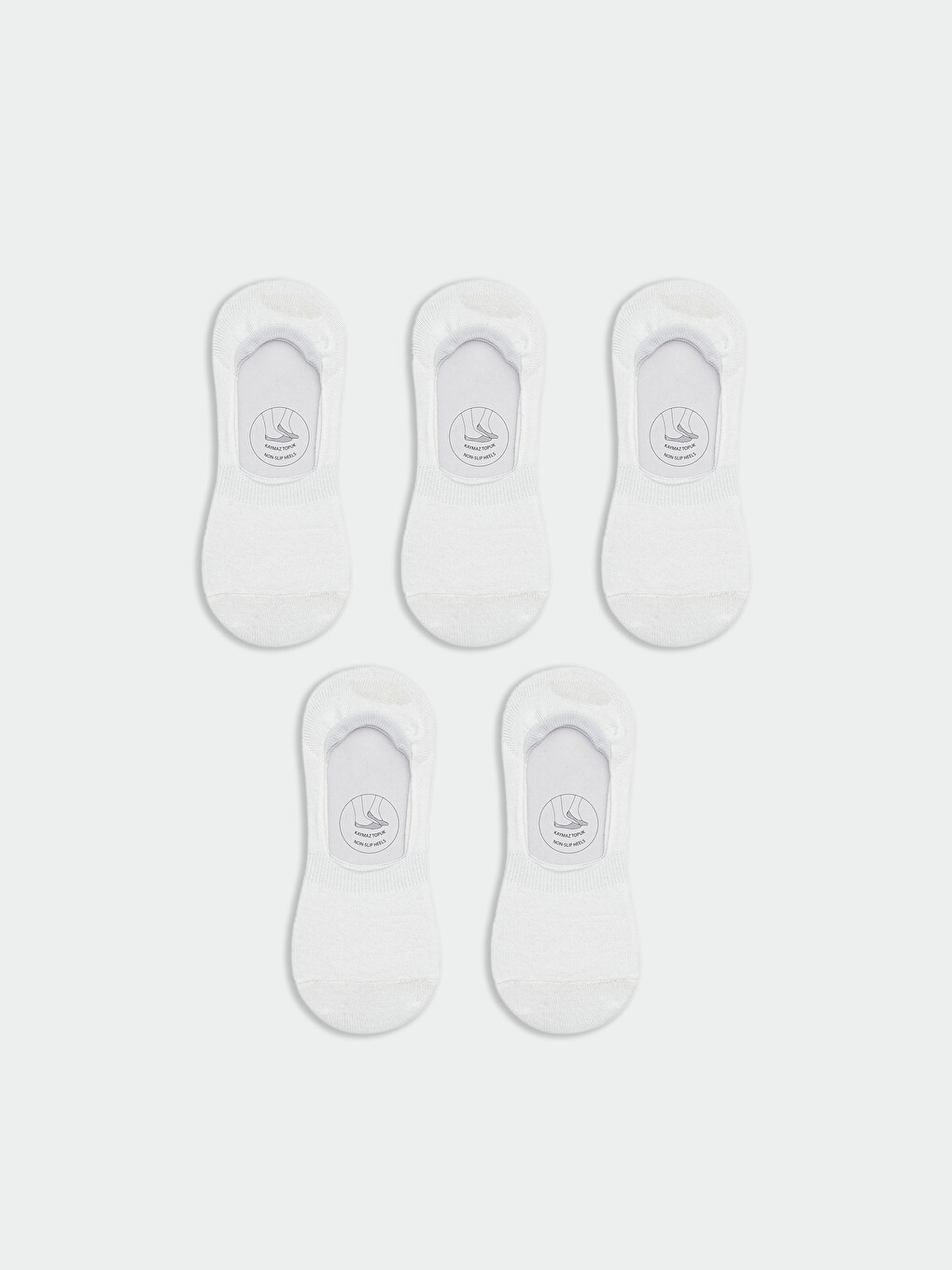 Women's Plain Invisible Socks 5 Pack