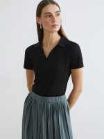Women's Ribbed Polo Shirt