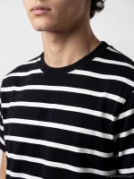 Crew Neck Striped Jersey Men's T-Shirt - Image 3