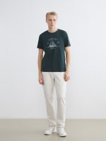 Crew Neck Printed Men's T-Shirt - Image 2