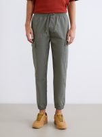 Regular Fit Gabardine Men's Cargo Trousers - Image 3