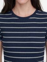 Crew Neck Striped Dress - Image 3