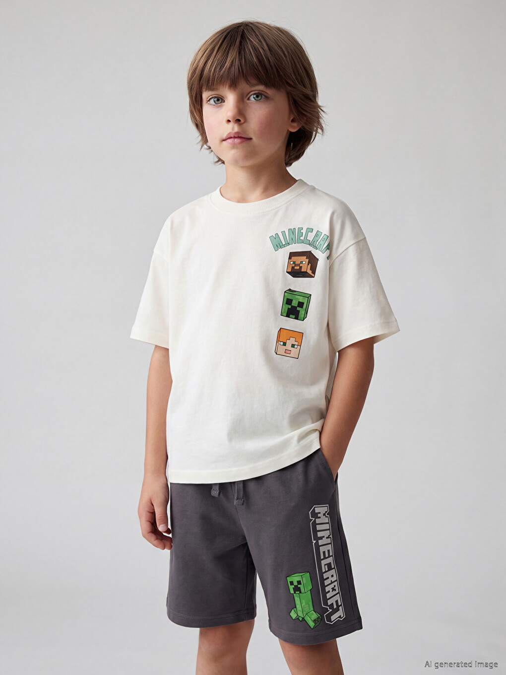 Minecraft Printed Boys' T-Shirt