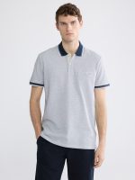 Polo Collar Textured Men's T-Shirt