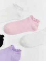 Basic Girls' Trainer Socks 5-Pack - Image 3