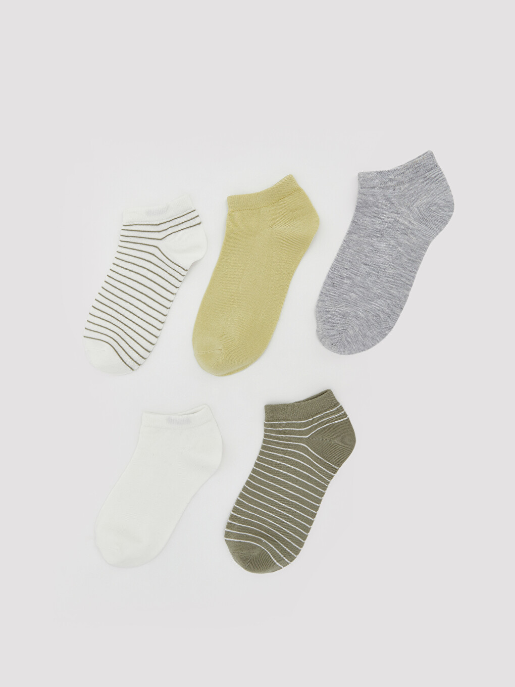 Striped Women's Trainer Socks 5-Pack