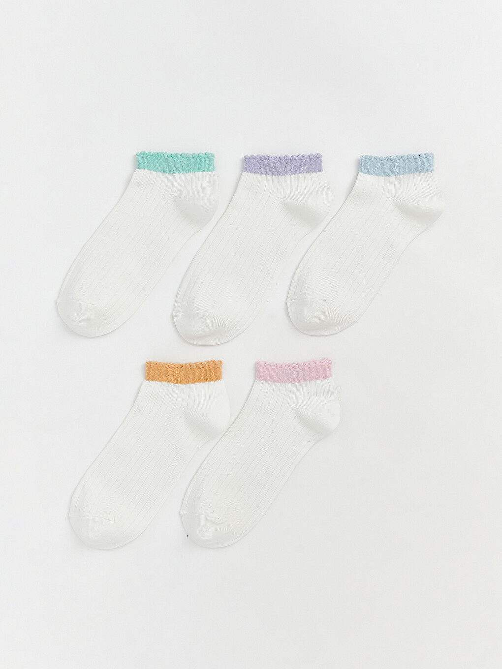 l_20261-s67486z8-fdu_a.jpg Ribbed Women's Trainer Socks 5-Pack - Image 1