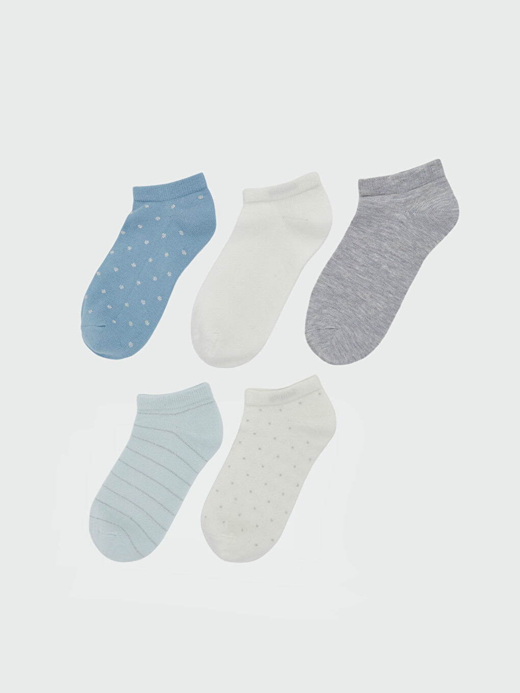 Patterned Women's Trainer Socks 5 Pack