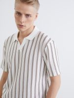 Polo Neck Striped Jersey Men's T-Shirt - Image 3