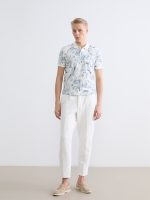 Polo Collar Patterned Pique Men's T-Shirt - Image 2