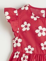 Crew Neck Girls' Poplin Dress - Image 3