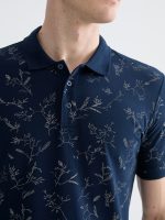 Polo Collar Patterned Pique Men's T-Shirt - Image 3