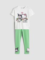 Hello Kitty Printed Girls' T-Shirt and Leggings - Image 3