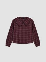 Plaid Peter Pan Collar Women's Shirt