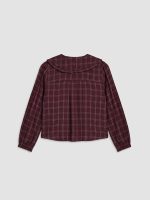 Plaid Peter Pan Collar Women's Shirt - Image 2