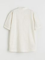 Grandad Collar Short Sleeve Boys' Muslin Shirt - Image 2