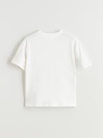 Flower Detailed Crew Neck Girls' T-Shirt - Image 2