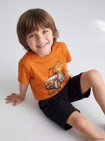 Crew Neck Printed Boys' T-Shirt