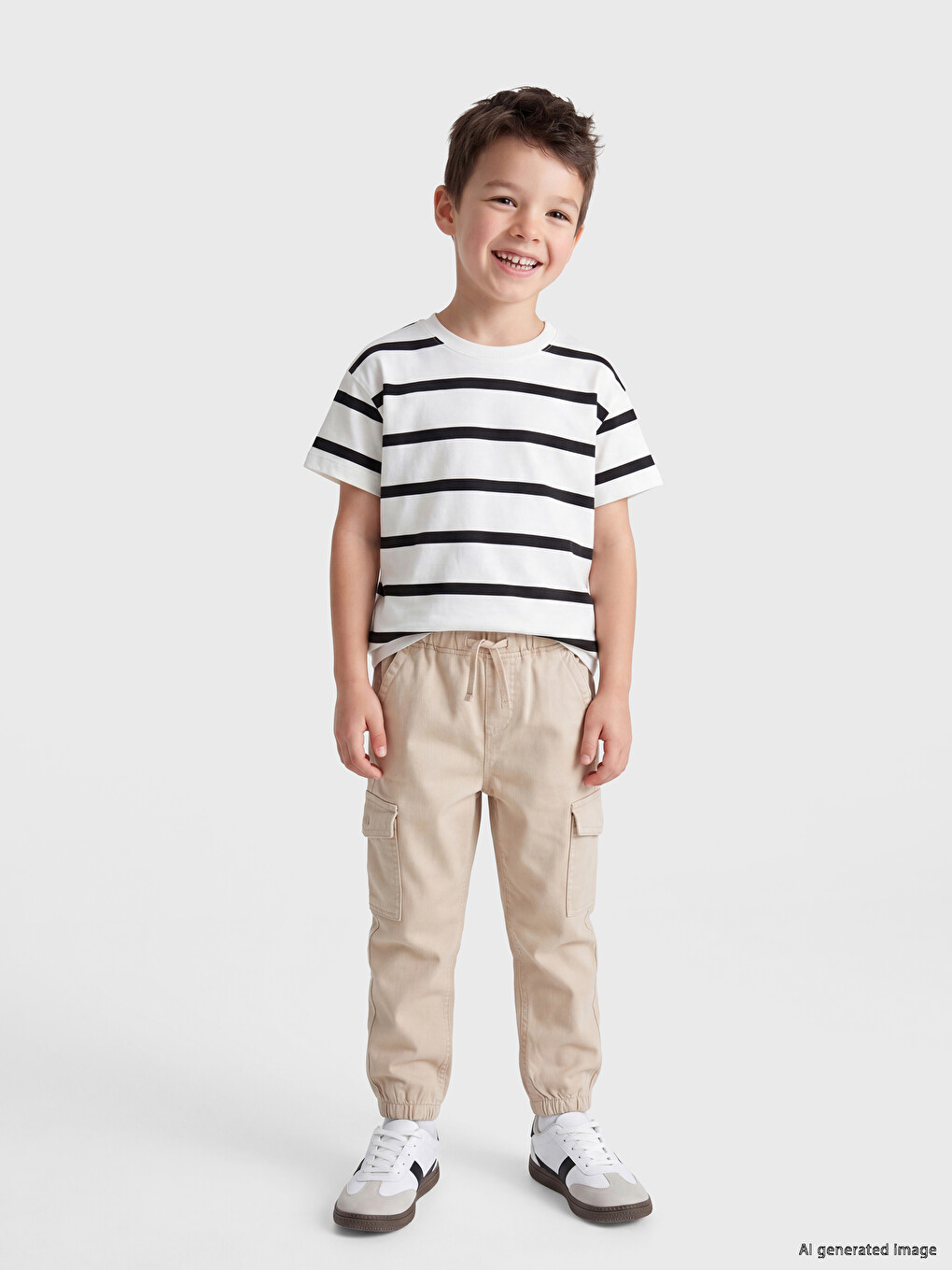 Crew Neck Striped Boys' T-Shirt