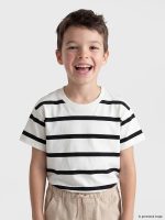 Crew Neck Striped Boys' T-Shirt - Image 2