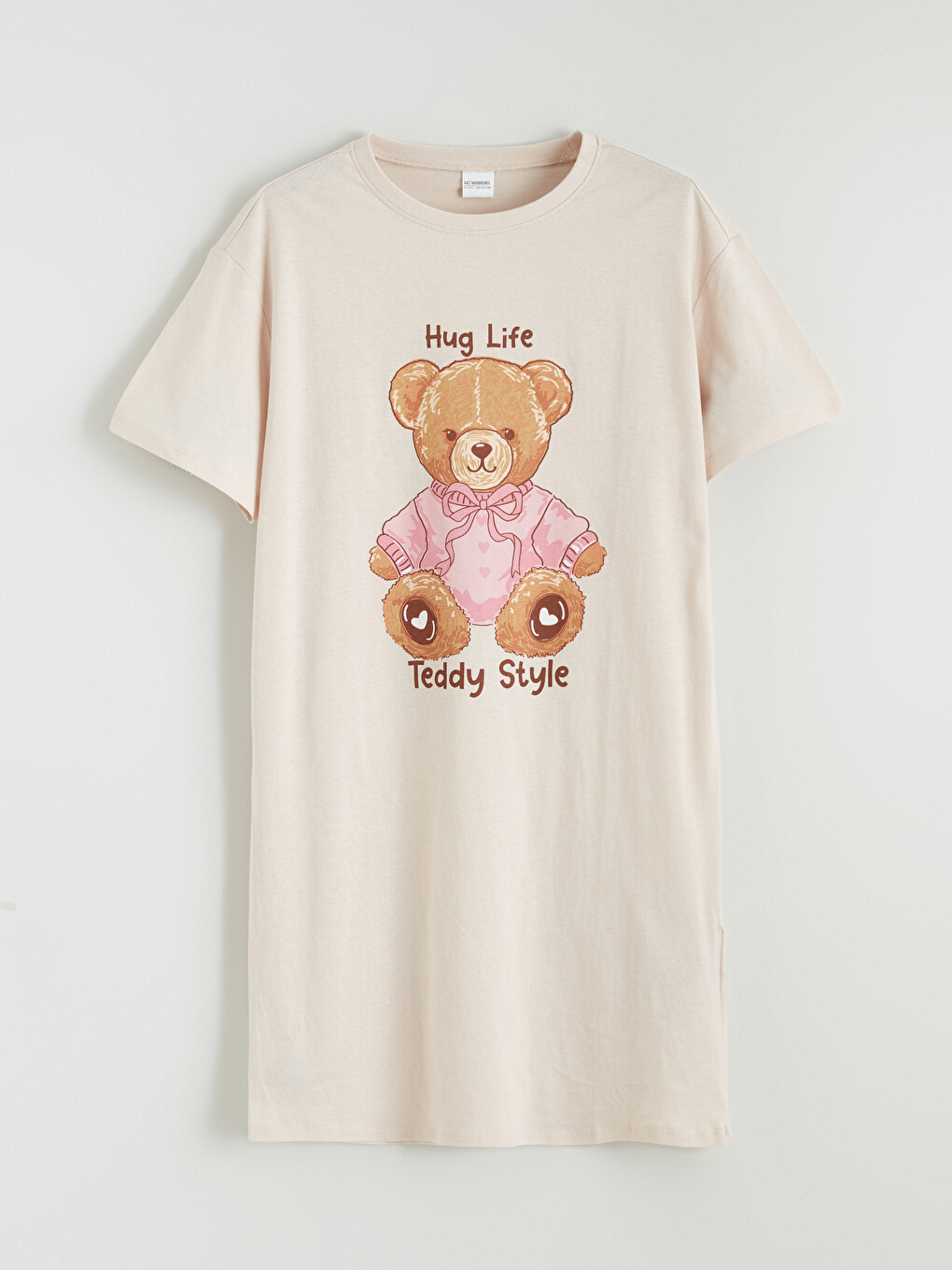Teddy Bear Printed Girls' Nightdress