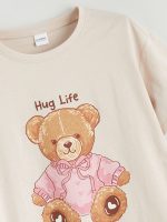 Teddy Bear Printed Girls' Nightdress - Image 2