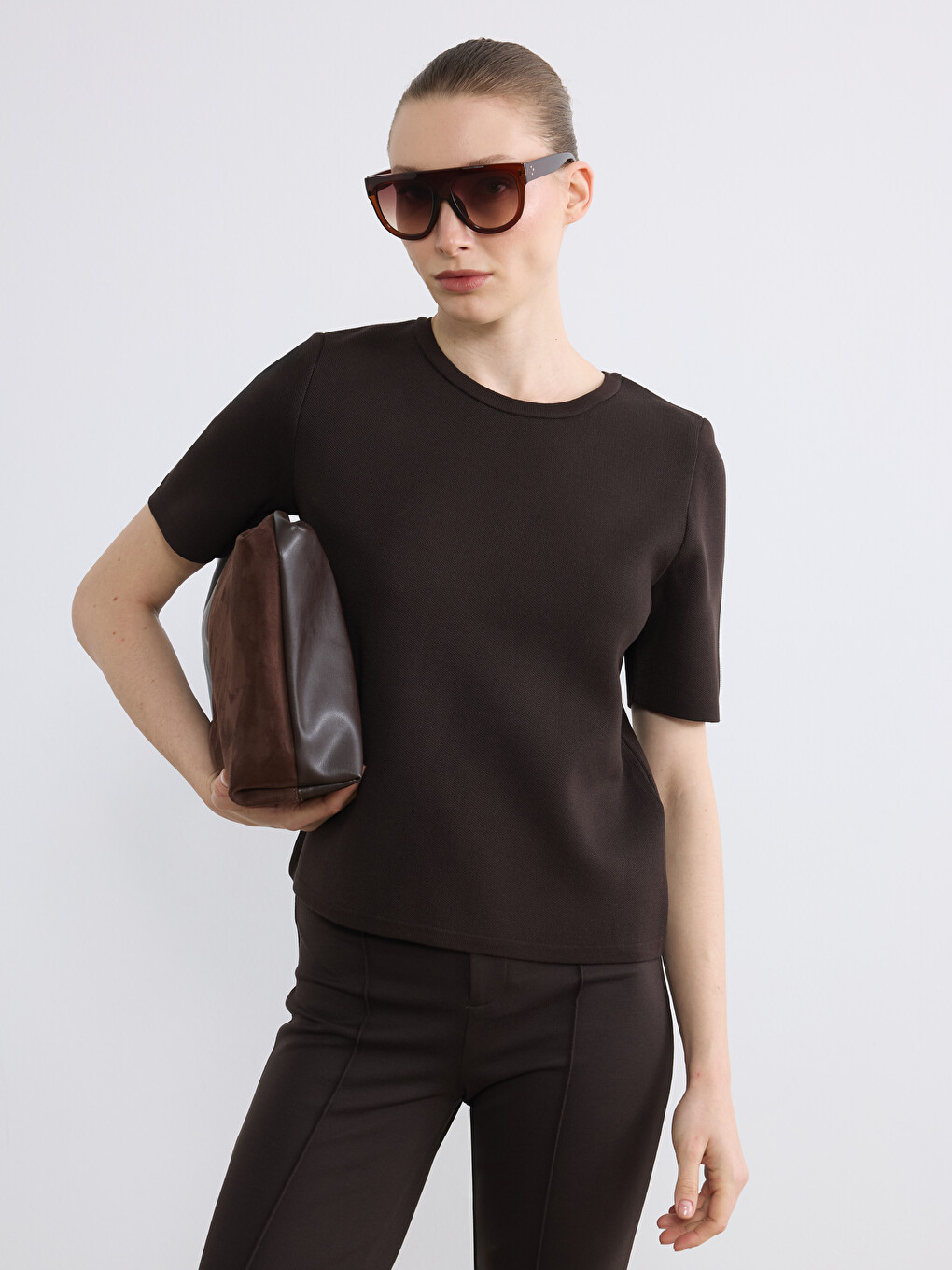 Crew Neck Women's Knitwear Sweater