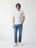 Crew Neck Printed Jersey Men's T-Shirt - Image 3