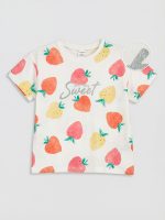 Glittery Printed Girls' T-Shirt - Image 2