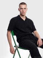 Loose Fit Camp Collar Muslin Men's Shirt - Image 2