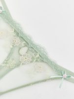 Floral Broderie Fantasy Thong Panty - Image 3