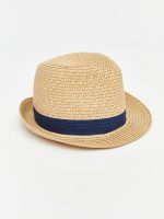Baby Boys' Straw Fedora Hat - Image 3