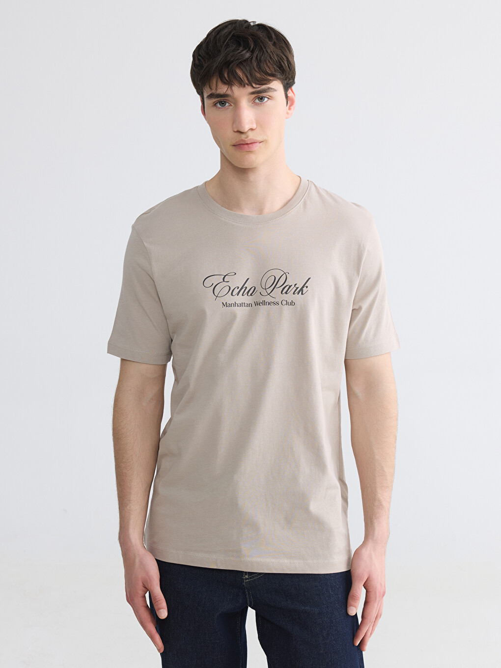 Crew Neck Manhattan Printed Men's T-Shirt