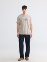 Crew Neck Manhattan Printed Men's T-Shirt - Image 2