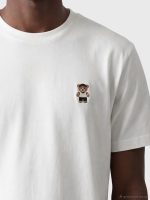 Crew Neck Bear Teddy Embroidered Men's T-Shirt - Image 3