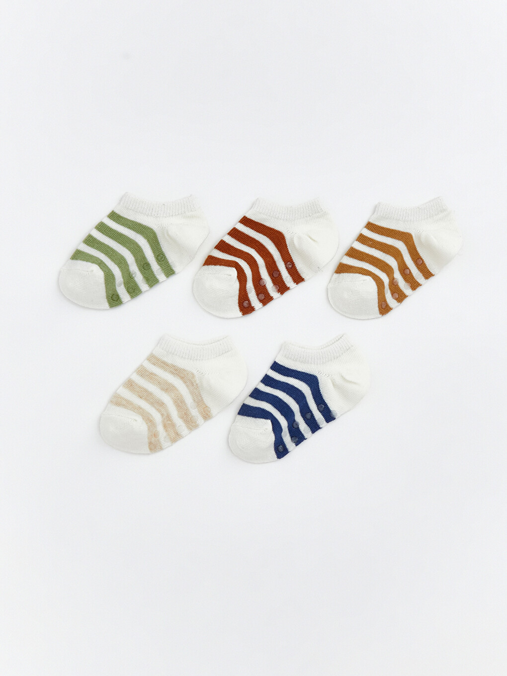 Baby Boys' Striped Trainer Socks 5 Pack